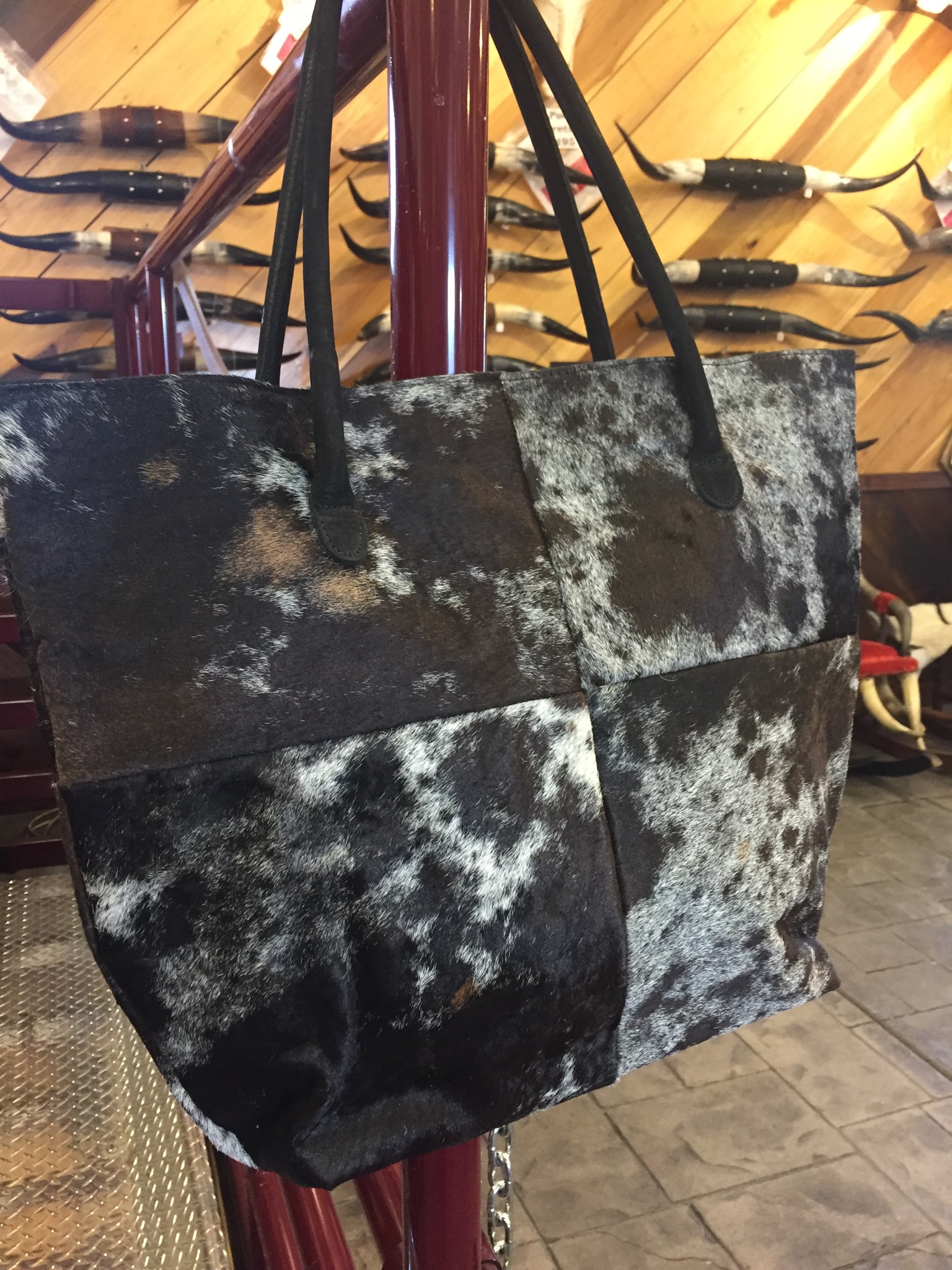 Cowhide Patchwork Purse Longhorns Head To Tail Store