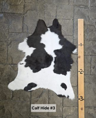 Calf hide Rug  CHD-#3  Black and White
