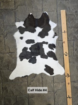 Calf hide Rug  CHD-#4  Black and White