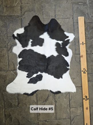 Calf hide Rug  CHD-#5  Black and White