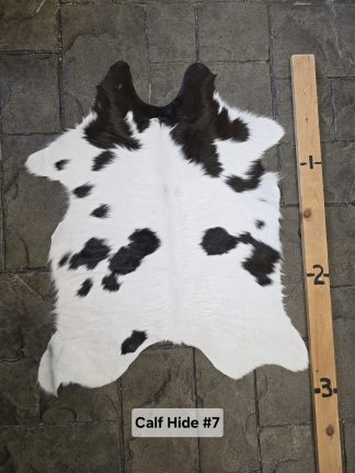 Calf hide Rug  CHD-#7  Black and White