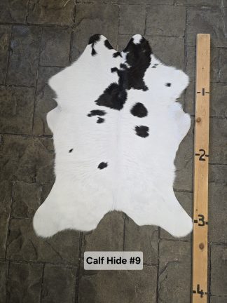 Calf hide Rug  CHD-#9  Black and White