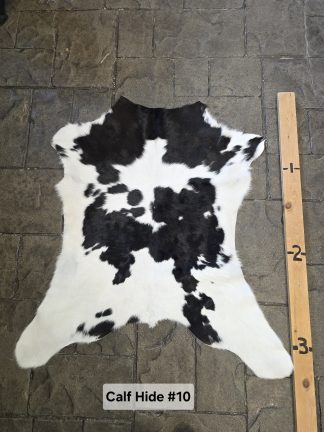 Calf hide Rug  CHD-#10  Black and White