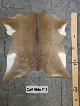 Calf hide Rug  CHD-#16 Brown and White