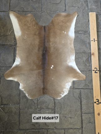 Calf hide Rug  CHD-#17  Brown and White