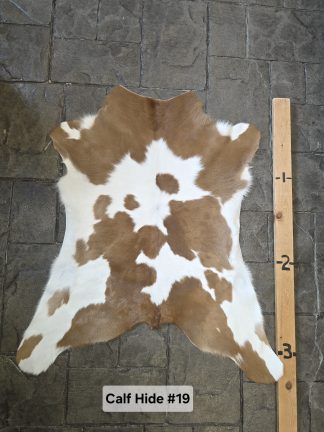 Calf hide Rug  CHD-#19  Brown and White
