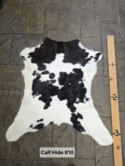 Calf hide Rug  CHD-#10  Black and White