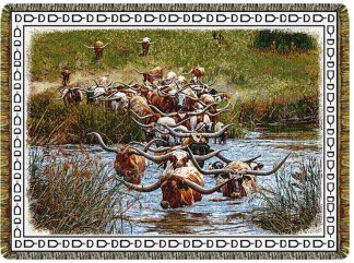 Texas Longhorn Tapestry Throw - 2026